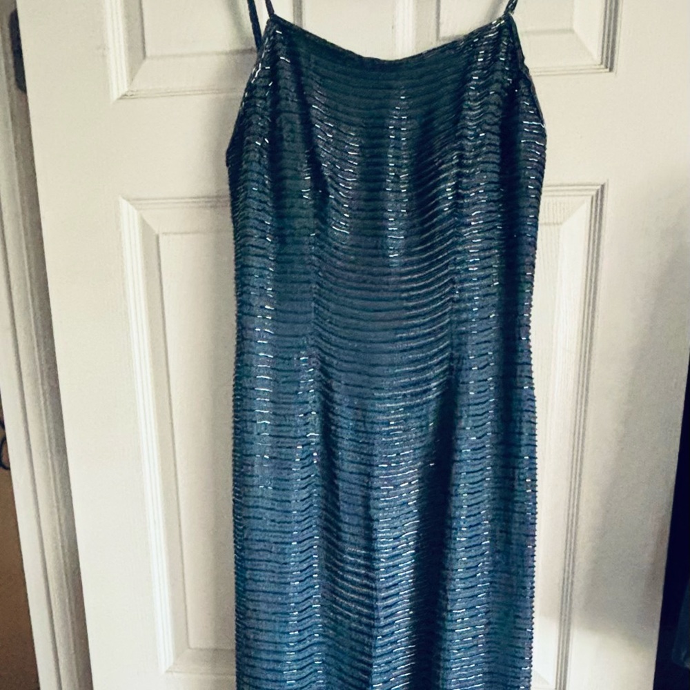 Elegant Grey Sequin Dress